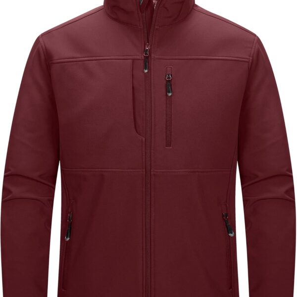Men's Lightweight Softshell Jacket Warm Fleece Lined Windbreaker Waterproof Soft Shell for Outdoor Hiking
